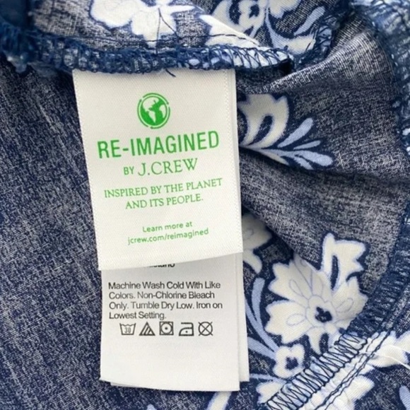 J Crew Floral Cotton Poplin Raglan Tiered Dress Size XXS - Picture 8 of 9